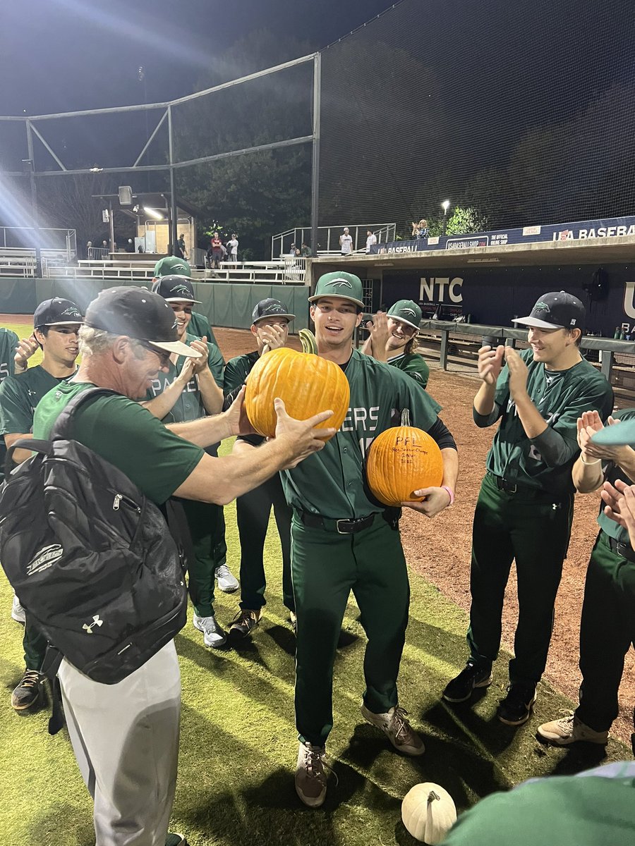 That’s it and that’s all! The Green Beans take the championship of the PFL by a score of 8-4! The presentation of the championship pumpkin was one of a kind!

 What great baseball by all teams tonight! I can not wait for the spring! I absolutely love these dudes!

#saddleup
