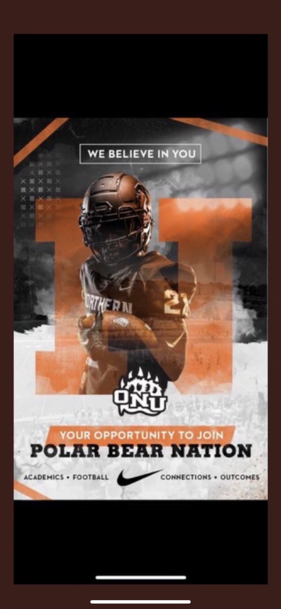 After a great meeting with <a href="/CoachKrepps/">Aaron Krepps</a> i’m honored and thankful for an official roster spot on the Polar Bear football team! I’d like to thank <a href="/griffin_andre/">Coach Andre Griffin</a>, <a href="/CoachKrepps/">Aaron Krepps</a> , <a href="/JimCordle63/">Jim Cordle</a> and <a href="/coachDeanPaul/">Dean Paul</a>