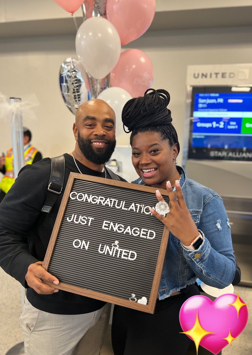 skarabetian's tweet photo. EWR team making a special moment last forever 💕She said yes 💍 on a United flight!✈️@weareunited @rodney20148 @csarkari @Jordan_Bykowsky @MalkowskiAneta @EWR_SW @MikeHannaUAL https://t.co/vCvRaaxGNJ