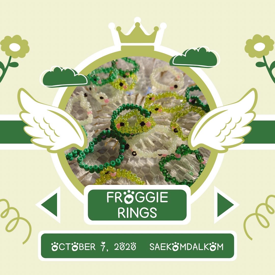 _saekomdalkom_'s tweet photo. 🐸froggie rings🪷
all 4 styles available on etsy starting october 7th!!

🐸 kero
🌷 koro
🌱 pikki
🪷 ppippi https://t.co/ycKJPoPrd6