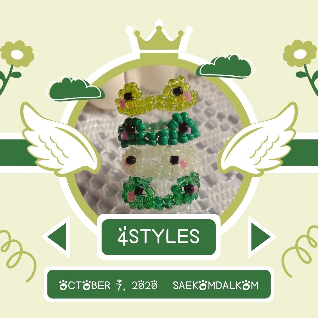 _saekomdalkom_'s tweet photo. 🐸froggie rings🪷
all 4 styles available on etsy starting october 7th!!

🐸 kero
🌷 koro
🌱 pikki
🪷 ppippi https://t.co/ycKJPoPrd6