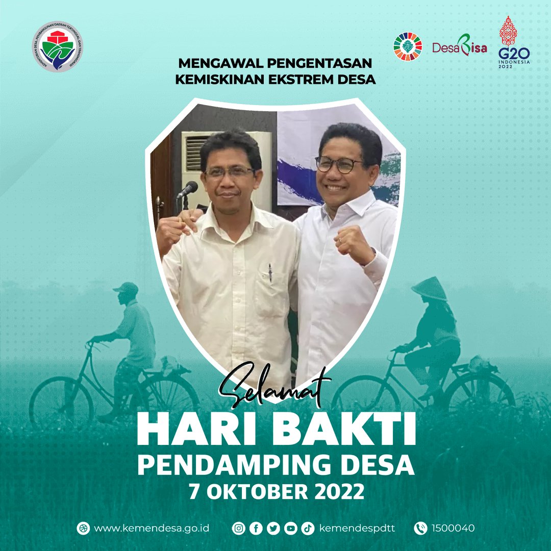 #HariBaktiPendampingDesa 
Sukseskan pembangunan di desa
