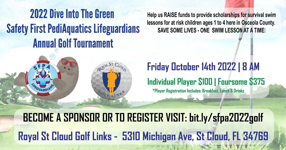 Calling all golfers!!! Time to put that swing to good use…. Come play or sponsor the event!!! Registration in photo