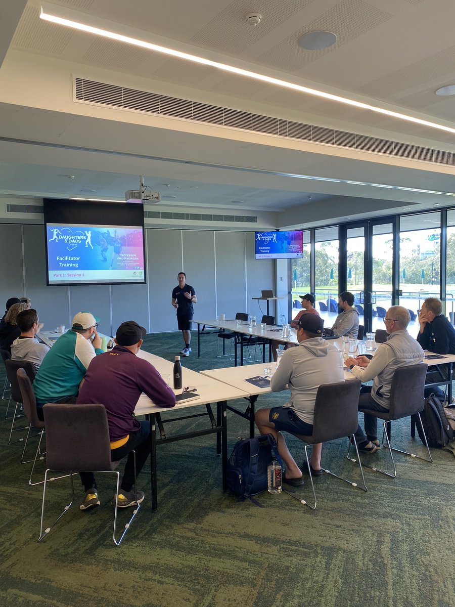 Prof <a href="/philmorgo/">Prof Philip Morgan</a> delivering Facilitator training for evidence based sport specific🏏 <a href="/DaughterCricket/">Daughters and Dads Cricket</a> in Melbourne 

Highly engaged coaches, teachers &amp; leaders immersed in education &amp; training for <a href="/CricketAus/">Cricket Australia</a> to deliver 3 programs in Victoria in Term 4! daughtersanddadscricket.com.au/registration