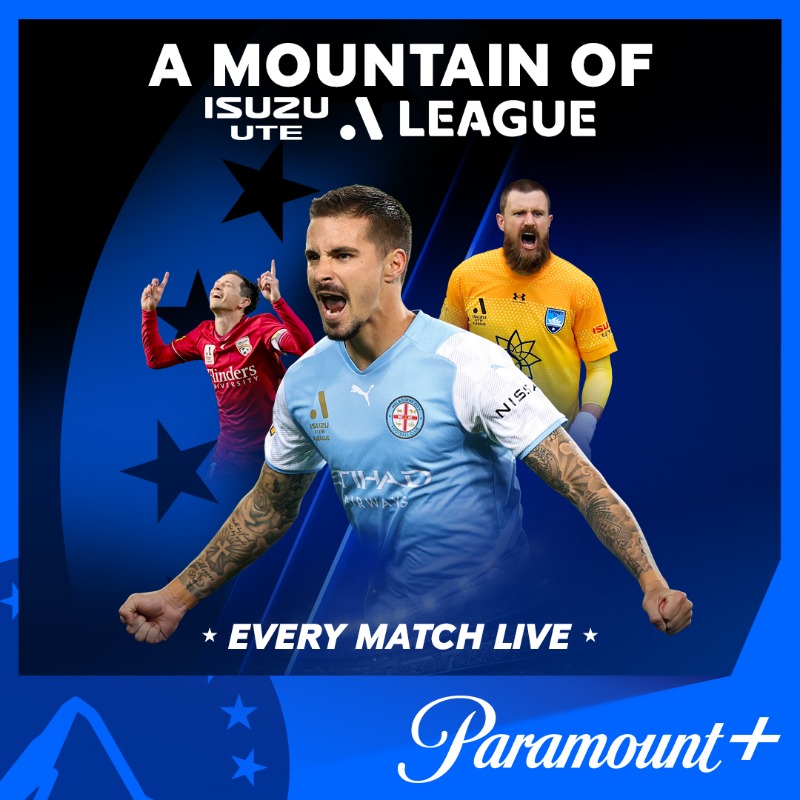 ParamountPlusAU's tweet photo. The Isuzu UTE A-League is back! ❤ this tweet to stay up-to-date on all #aleague matches https://t.co/OOnhyH4BjU