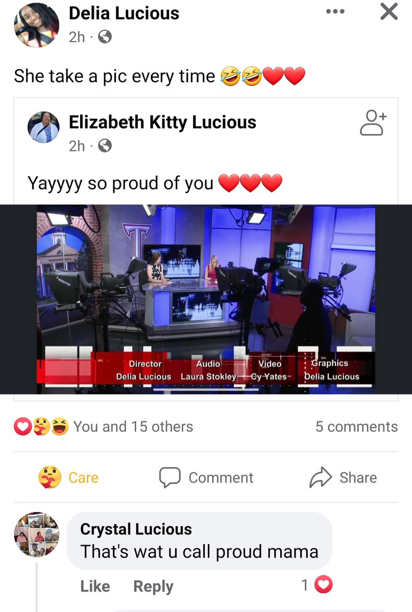 BCNTeleVision's tweet photo. Love seeing the fruits of labor! Former BCN director and CHS student Delia Lucious, now the director of Trojan News Show. @kknorstrom @BranchJetta @AngeeB @TCTATuscaloosa @TCSBoardofEd https://t.co/exFlsh18vH