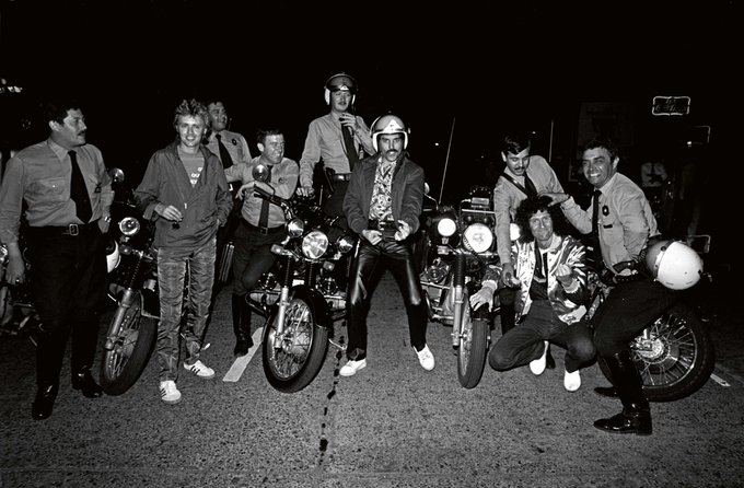 Queen With Police Escort in Argentina, 1981. Photo by Neal Preston.