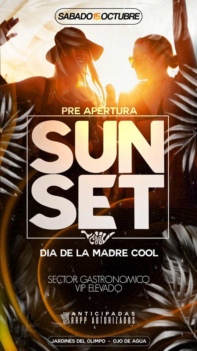 lacool_oda's tweet photo. Sábado 15/10!
Inauguramos la temporada al aire libre!
Pre apertura Sunset Cool
-Sector Gastronómico
-Kiosco
-Barra inside
-Vip Elevado
-Estacionamiento Vip
El open air mas Cool!
Festejamos el día de la madre #masgrandes #maslibres y siempre #mascool
Gafitas listas? https://t.co/MNzADkZXHA