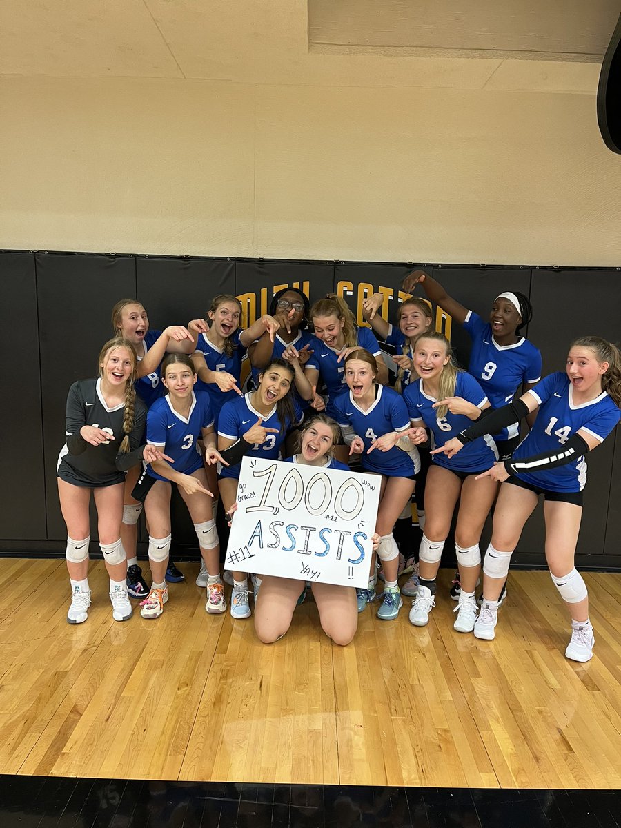 CapCityCavsVB's tweet photo. Not only did your Cavaliers bring home a conference win…we made history again! Congratulations Senior Grace Marshall @gracejmarshalll on setting your 1,000th Assist tonight!! Your Cavalier Family could not be more proud of your accomplishment! #SeniorSetter #makinghistory #CC4L https://t.co/JyDfR8mqU5