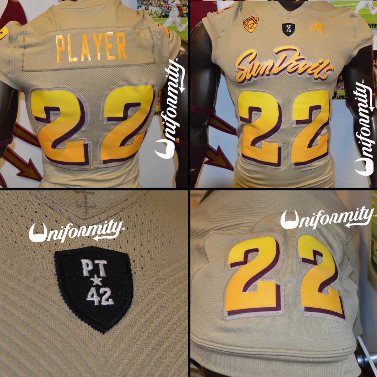 ASU_Uniformity's tweet photo. ๐จ2022 Uniformity-Week 6: Sun Devils Wear Desert Inspired Rising Devils Uniform๐จ
The Devils improved last week, could it be a sign of things to come? We discuss that & detail the already infamous tan alternate uniform! Check it out on @DevilsDigest here: https://t.co/OEJFlb0E1m https://t.co/6Rs2MHK4Th