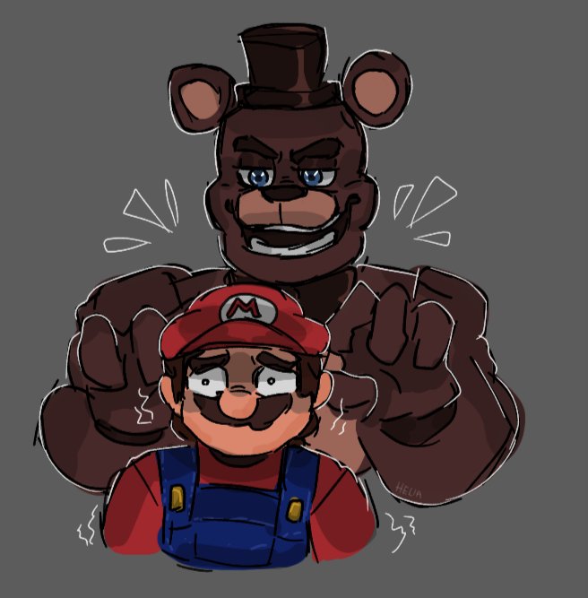 Mario vs. Freddy Fazbear  Super mario art, Mario fan art, Mario art