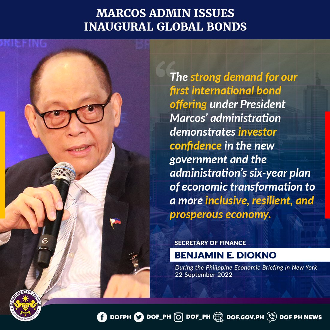 Department of Finance on Twitter "The Marcos administration has