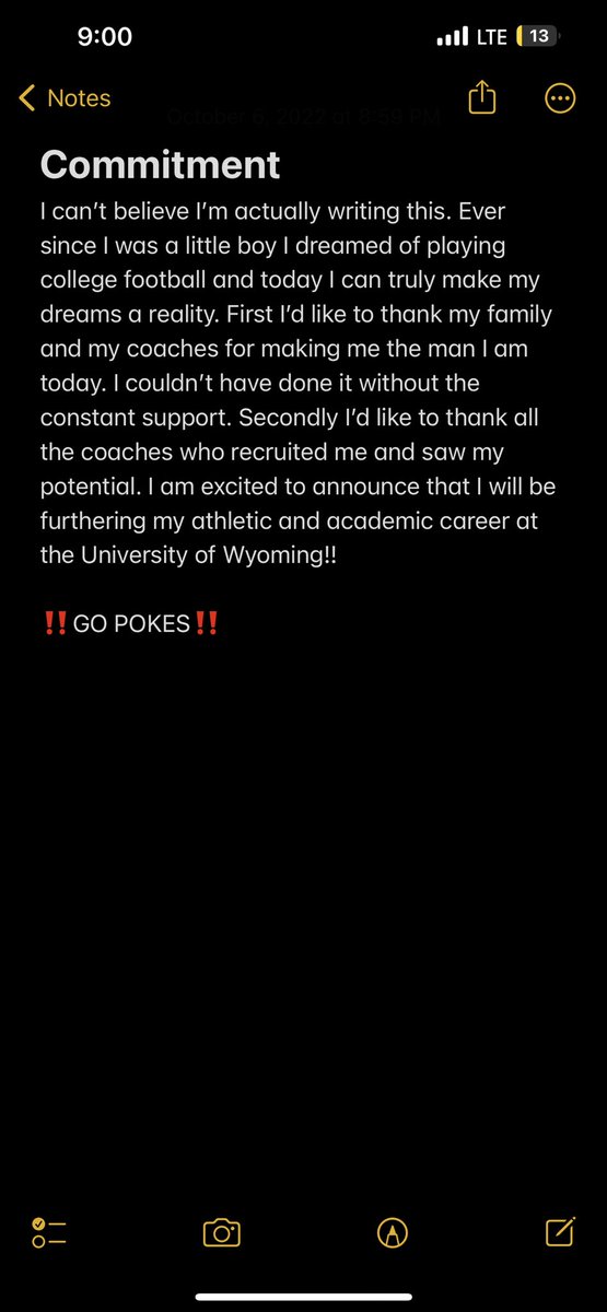 Extremely blessed to announce my commitment to The University of Wyoming #GoPokes #gocowboys