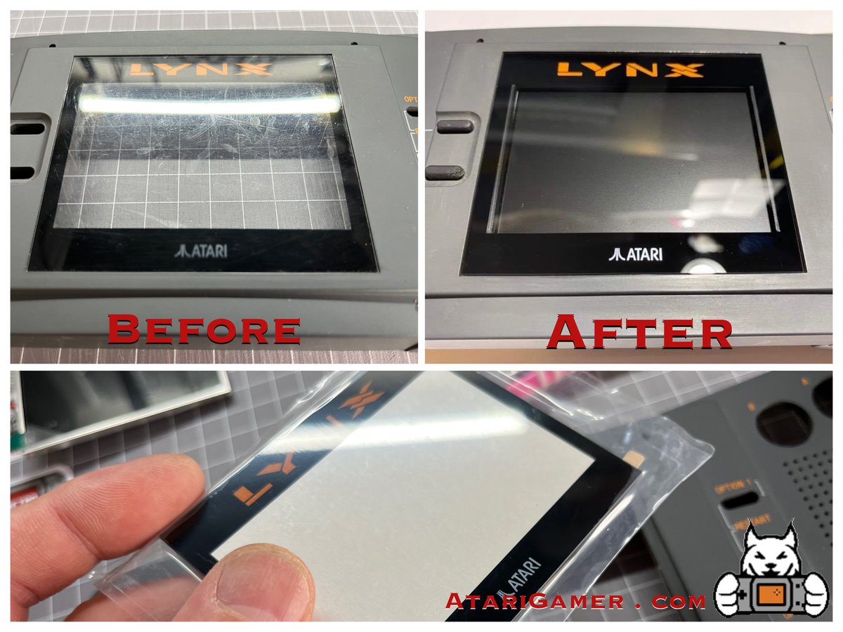 kretro_gaming's tweet photo. The replacement glass screen lenses for #AtariLynx model 1 are simply amazing! Actual glass, not plastic like the originals. 😻
Available in our store at https://t.co/QsnHNhQvoX
#RetroConsoles #RetroGaming #RetroHardware #HardwareRepair #Vintage #GlassLens #ScreenLens https://t.co/E0nltLGfjM