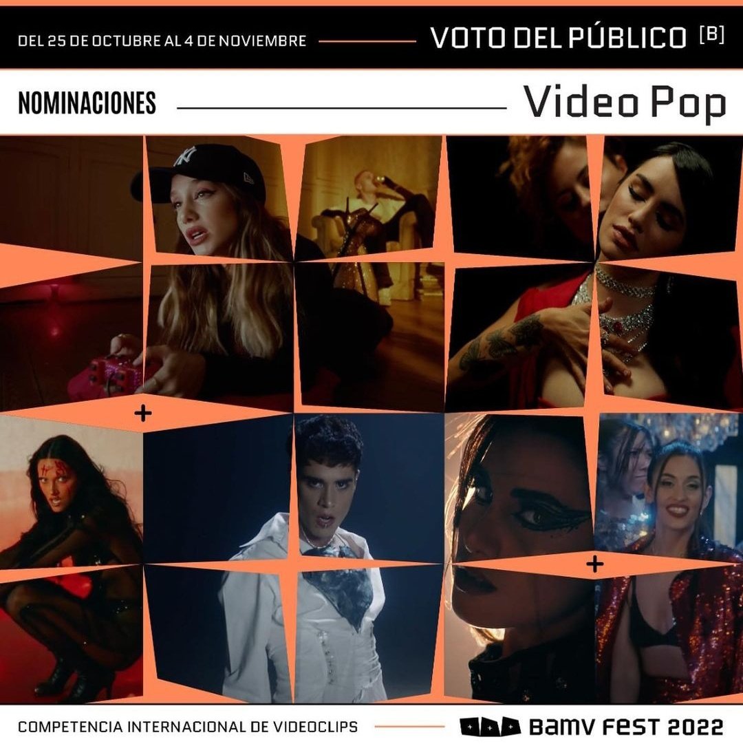 LaliPromotion's tweet photo. Nominaciones - Premios Buenos Aires Music Vídeo Festival 2022 #BAMVFest

• Video Favorito: "Disciplina"
• Video Pop: "N5"
• Video Del Año: "2 Son 3" - [Dir. Juan Gonz]
• Mejor Video ARG: "Como Tú" - [Dir. Renderpanic] https://t.co/FMCBYKuLxf