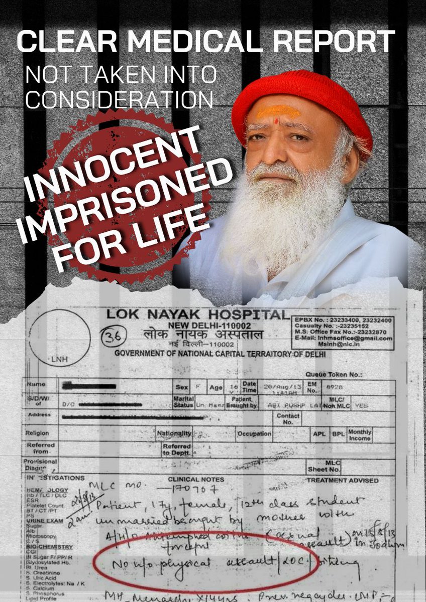 #CallOfTheNation
Sant Shri Asharamji Bapu को सजा दी गई एक बोगस केस में जिसमें लड़की major है कई सबूतों से यह सिद्ध हुआ है।
We Demand Justice
Uproar for Release