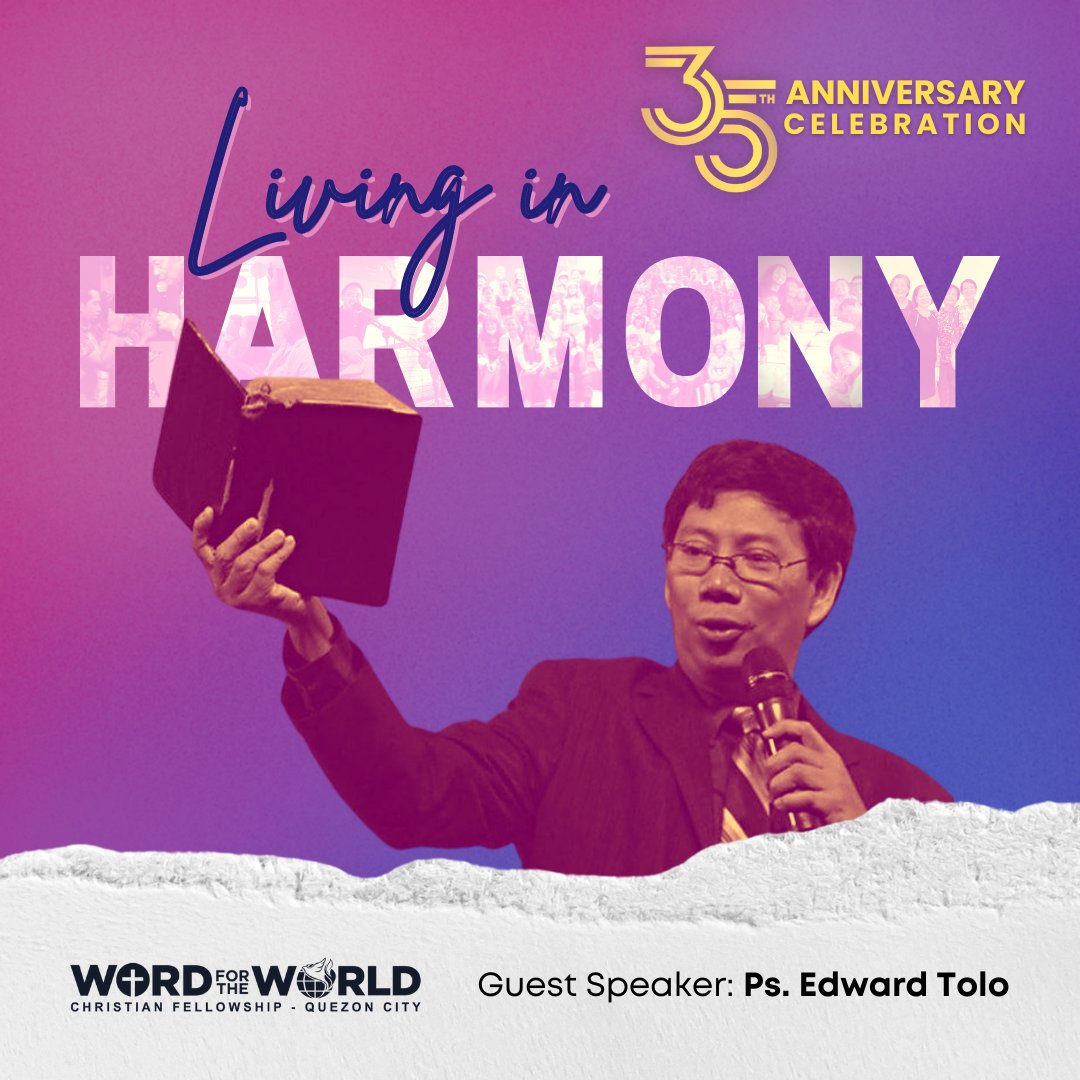 WWCFqc's tweet photo. We are so excited to have Ps. Edward Tolo as our special guest speaker for our anniversary celebration! It will surely be an incredible Sunday! See you then!👋 #happy35thwwcfqc https://t.co/lMRUVBERO9