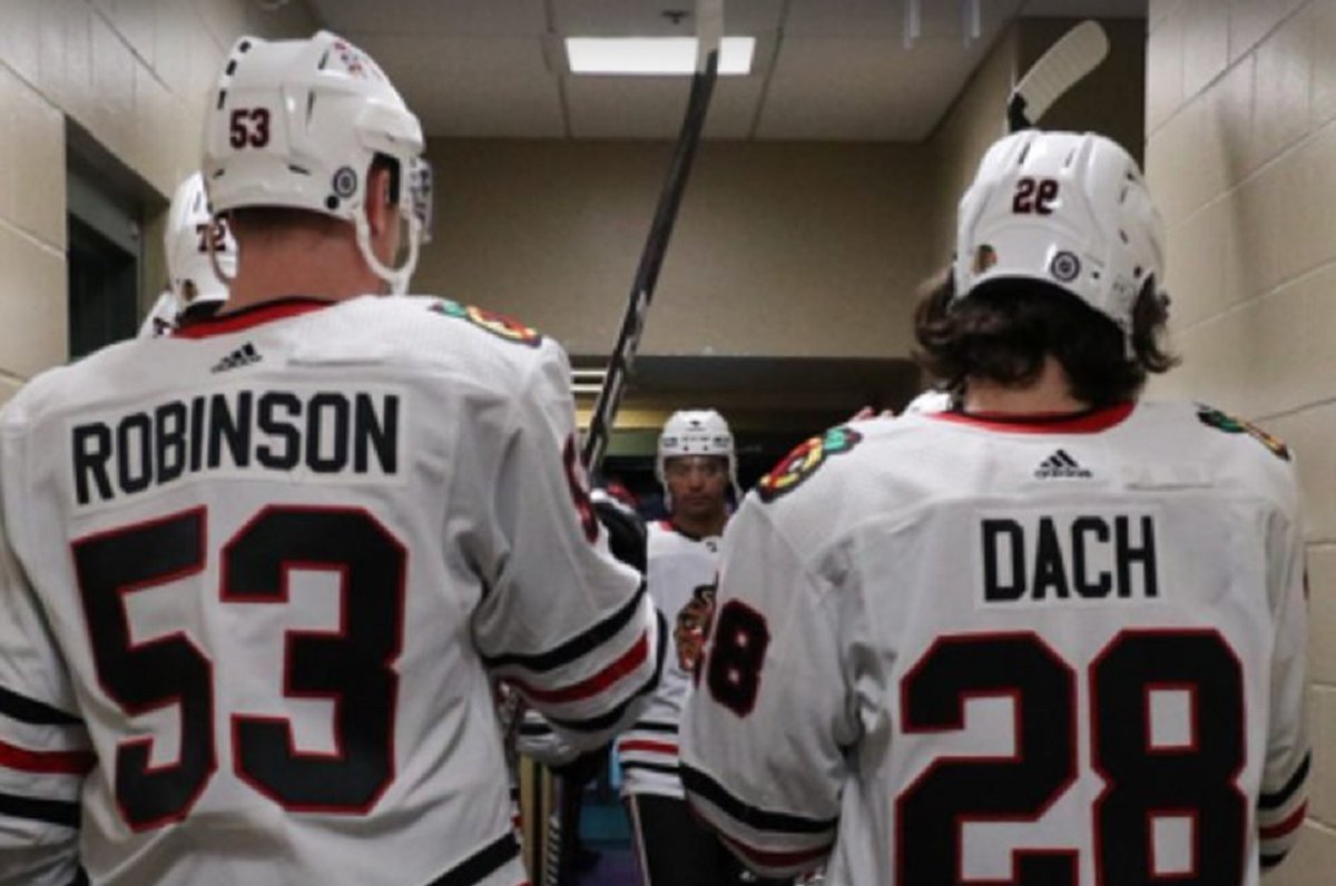 BN_Blackhawks's tweet photo. 3 Takeaways from the #Blackhawks 5th preseason game

https://t.co/ZkIxdiMN17 https://t.co/QdtRY6y8nE