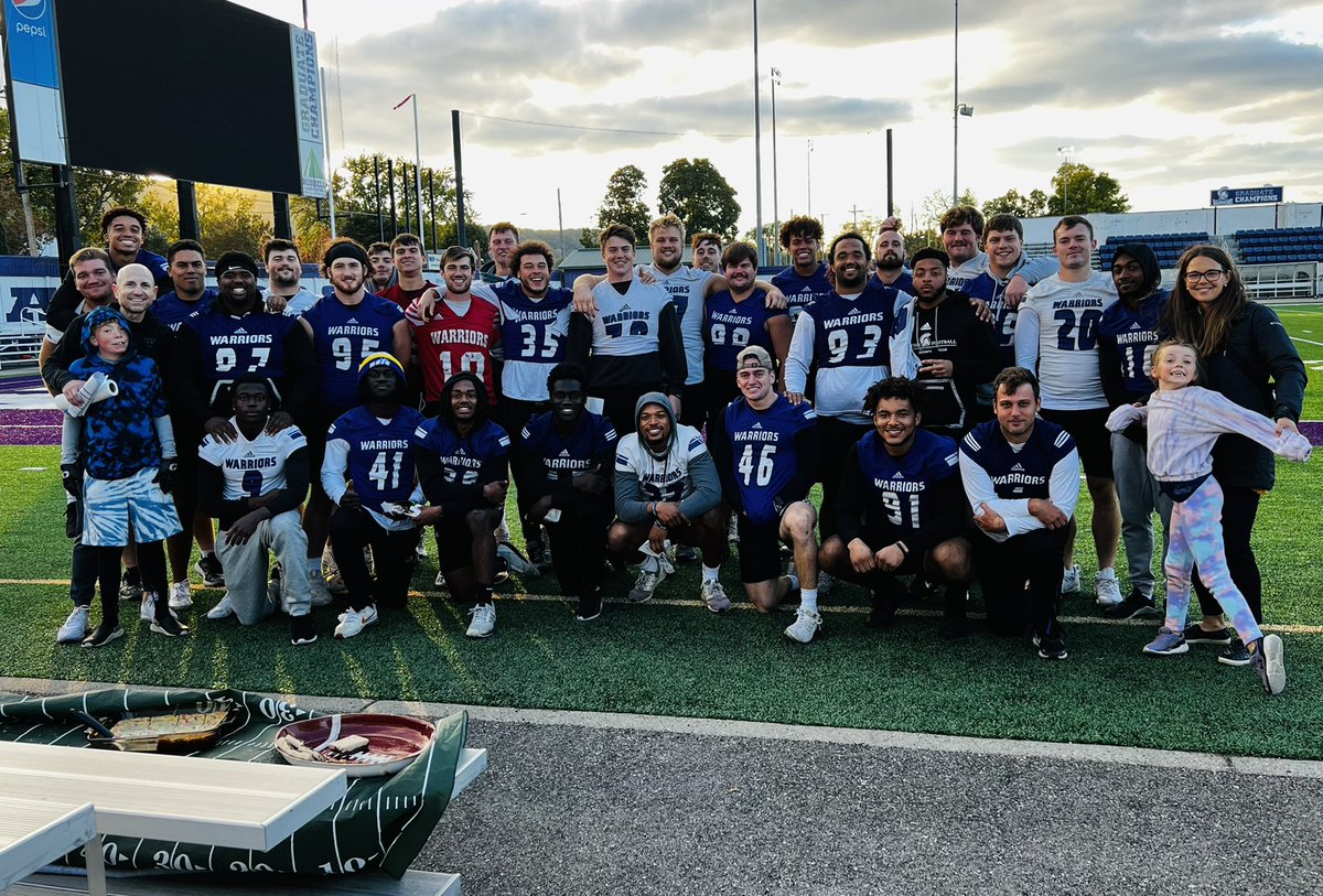 This group of <a href="/WinonaState_FB/">Winona State Football</a> 3rd year guys have been through a lot…proud of them for sticking together.  Big time players, students, and young men in this group.  Thanks to <a href="/bergstrom_kate/">Kate Bergstrom</a> and the kids for post-practice treats!  #family