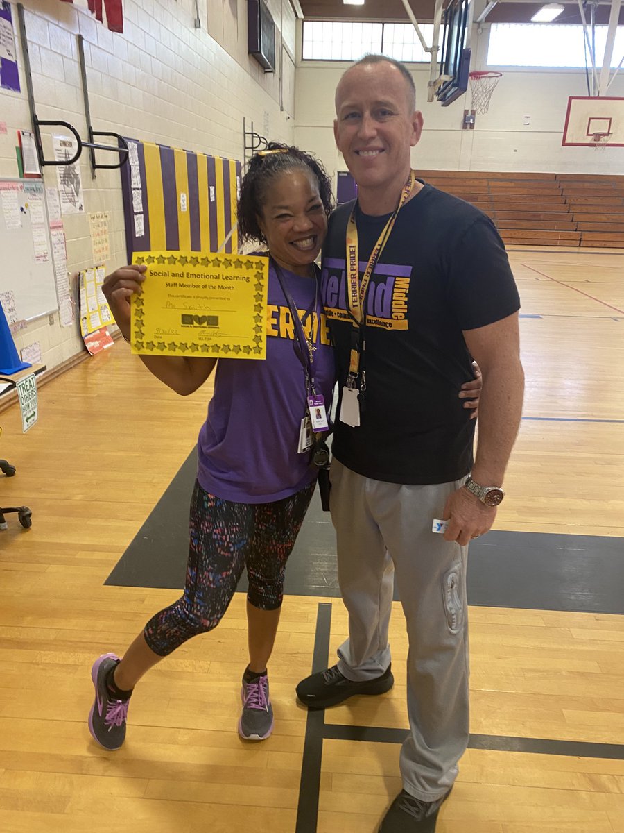 Celebrating my SEL teacher of the month Ms. Smith!!! 😊Keeping PE fun at DeLand Middle!!