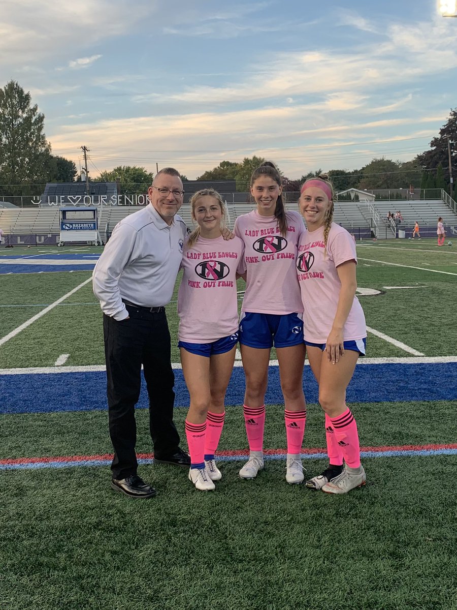 NASD712Director's tweet photo. 👏🏻🔵⚪️🦅⚽️ @NazGirlsSoccer Varsity Girls’ Soccer Senior Night‼️ It’s been a pleasure to watch these ladies play &amp; grow over the last 4 years. Proud ✊🏻 of how they have represented our school‼️ Best wishes for the rest of the season &amp; beyond‼️ https://t.co/KgKoiZznDA