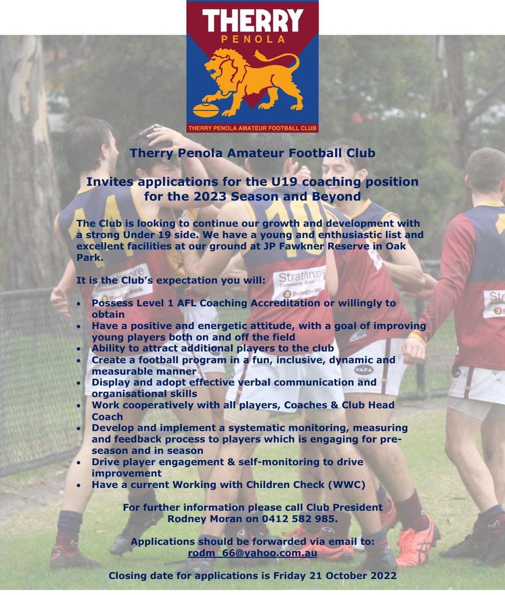 MetraSports's tweet image. U19 coaching position @TherryPenola