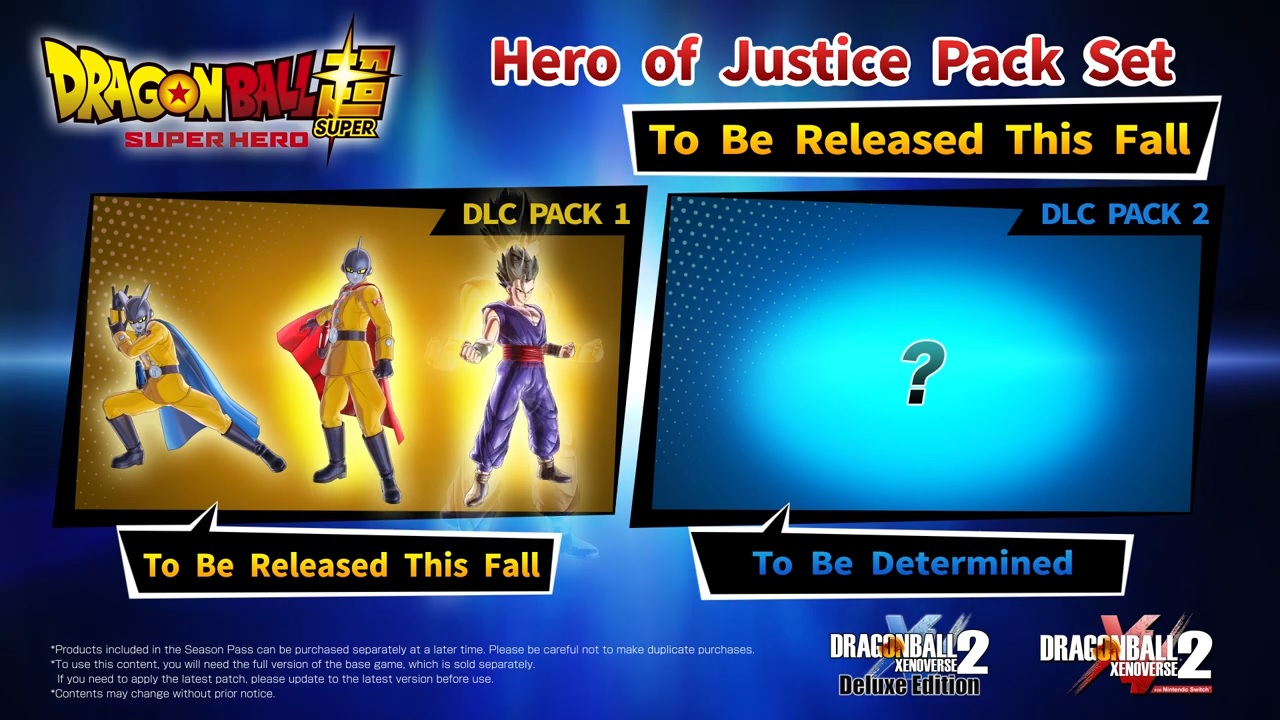 DRAGON BALL XENOVERSE 2 - HERO OF JUSTICE Pack Set