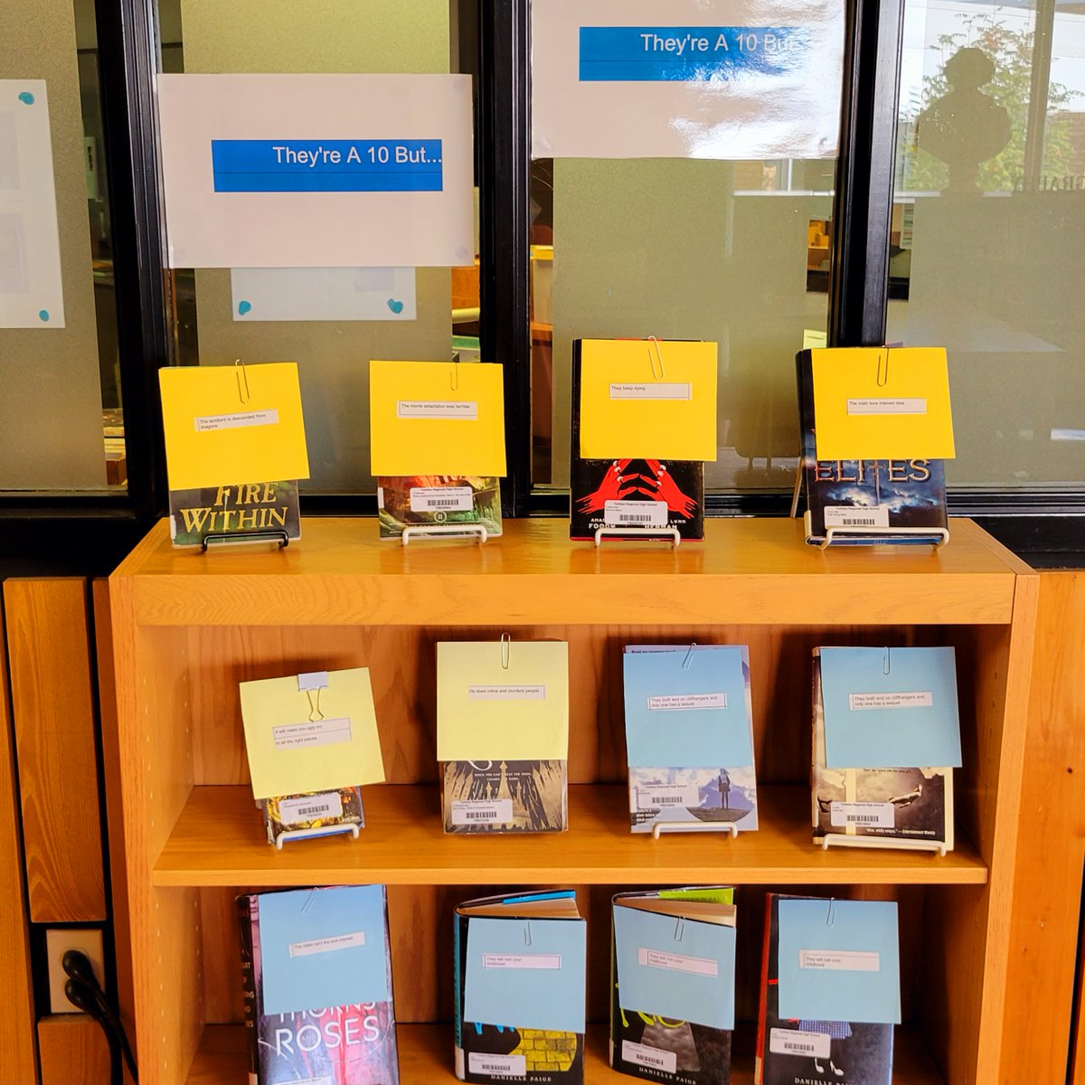 Thanks Book Club kids for collaborating with They're A 10 But...display. #ilovereading @GSSDLit <a href="/gssd204/">Good Spirit SD</a>