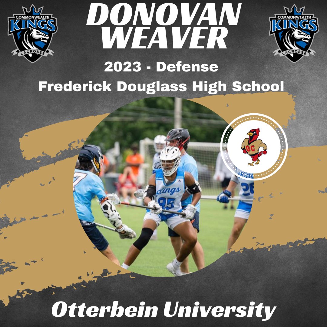 CommonwealthLax's tweet photo. 🚨2023 Commitment🚨
Donovan Weaver
Frederick Douglass High School
Defense
Otterbein University
Our 6th Commit in the 2023 Class is Defenseman Donovan Weaver of Frederick Douglass.
✅Versatility
✅Tireless Work Ethic
✅Athleticism
✅On Ball 💪
Congrats Donovan!
#repKYlax https://t.co/tX6oswcN7L