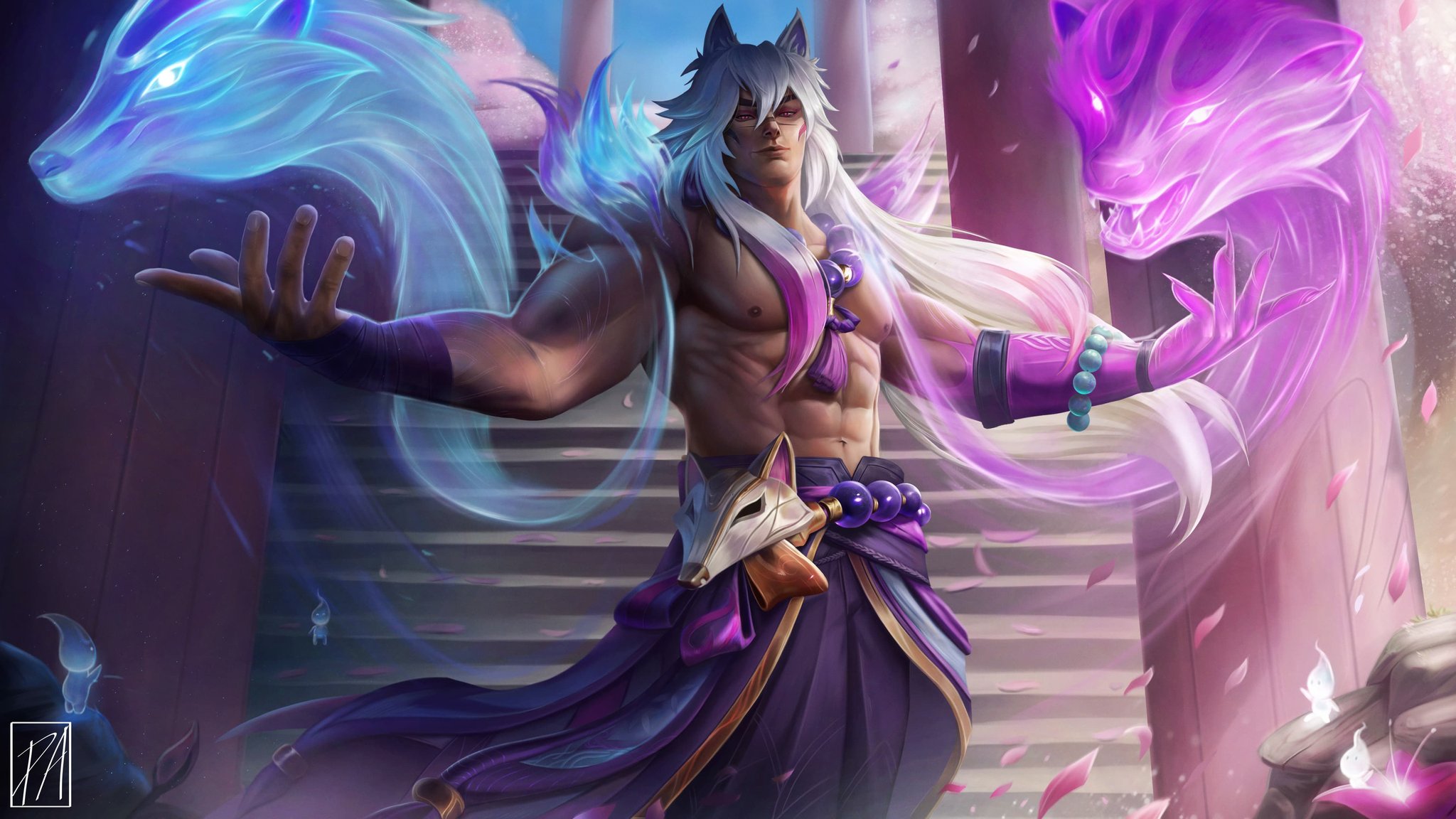 Open comms pachi arts on twitter sett spirit blossom fanart