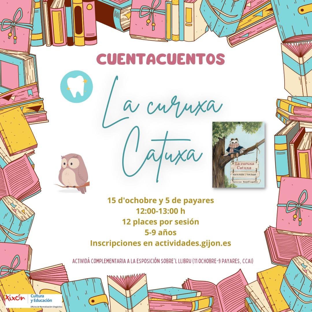 🦉 Llevái a los vuesos neños y neñes a conoceme, a la esposición y a los cuentacuentos! ⤵️ #asturianu