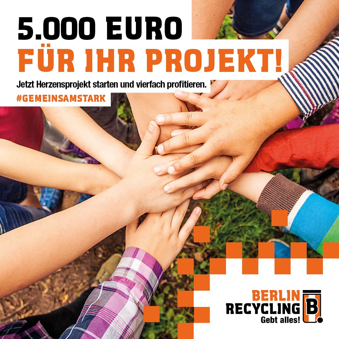 BRVolleys's tweet photo. Frische 5.000 Euro für Berliner Nachwuchsprojekte warten auf der Berlin Recycling Crowd 🥳

Ab sofort und bis zum 15. November Projekt anlegen und die Aktionsvorteile nutzen! ✨ Alle Infos zu #GemeinsamStark 👉 https://t.co/wUBvQIARGm 

#BRVolleys #ZeichenSetzen #BRCrowd https://t.co/ooe1bVV6UF