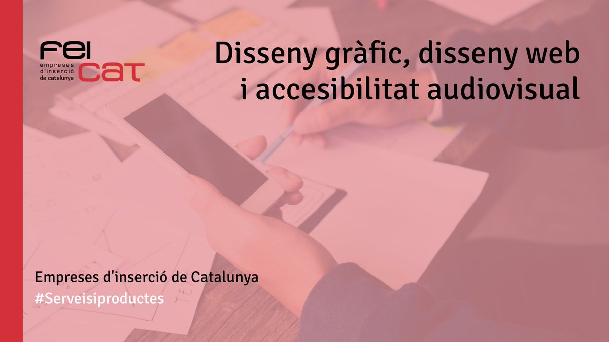 FEICATinsercio's tweet photo. Les empreses d'inserció es dediquen a multitud de sectors diferents.
🖥️Saps que hi ha algunes que treballen amb el disseny gràfic, web i multimèdia i l'accessibilitat audiovisual?
Elles són #PassarVia i @saoprat 👇
https://t.co/9oy0238niY
#empresesinserció #serveisiproductes https://t.co/JTeqwZKZBx