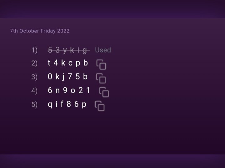 ADSPC2's tweet image. #gariminingcodes
#Chingari 
#miningcode 

2) t 4 k c p b
3) 0 k j 7 5b
4) 6 n 9 o 2 1
5) q i f 8 6 p
