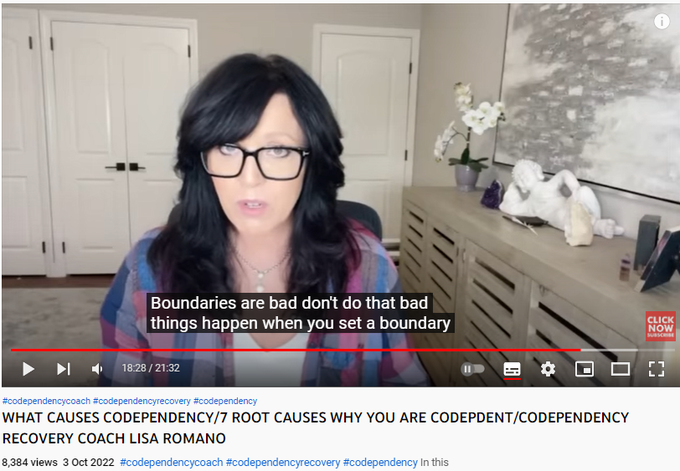 WHAT CAUSES CODEPENDENCY/7 ROOT CAUSES WHY YOU ARE CODEPDENT/CODEPENDENCY RECOVERY COACH LISA ROMANO
8,384 views  3 Oct 2022  #codependencycoach #codependencyrecovery #codependency In this video, you will learn about 7 root causes of why you are codependent. Codependency is described as a loss of selfhood. If you are codependent, you may find control by way of taking care of others. You may cater to the needs of those who refuse to take care of themselves and lose yourself in the process, to toxic relationships.

If you are codependent, you may believe you are doing all the right things, yet you struggle to find true happiness. Some codependency signs and traits include;
a lack of boundaries, the fear of abandonment, feeling guilty for things that are not your fault, making excuses for others' poor choices, needing to feel validated by those you know, and feeling terribly uncomfortable not knowing how others feel about you. 

Healing from codependency involves uncovering the root cause