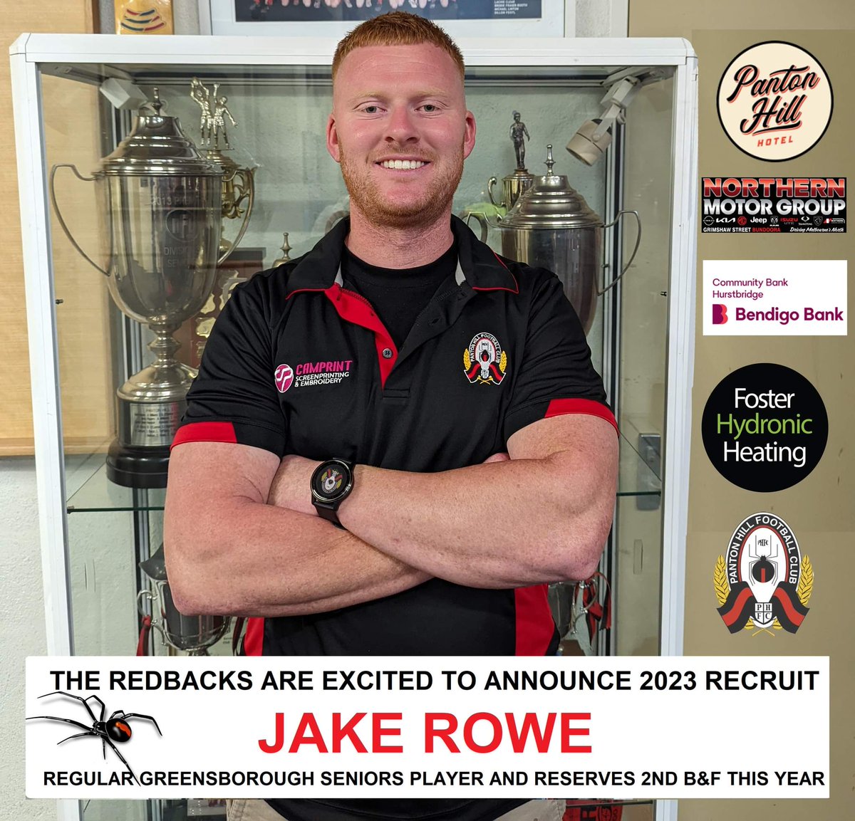 Huge #trade news that Jake Rowe is moving from <a href="/GreensboroughFC/">Greensborough FC</a> to Panton Hill, joining his Div .1 team mate Josh Callaway who signed with the Redbacks yesterday.
<a href="/northernfnl/">Northern FNL</a>