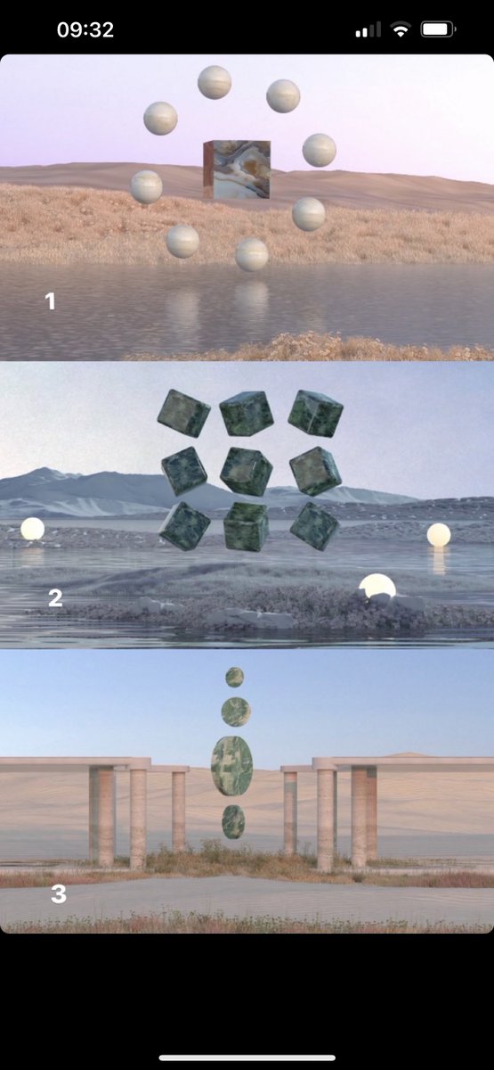 Good morning 🔆 Which one is your favorite? 
1,2 or 3?
#3Danimation #3D #NFT #NFTartists #design #landscapedesign #digitalart #DigitalArtist
