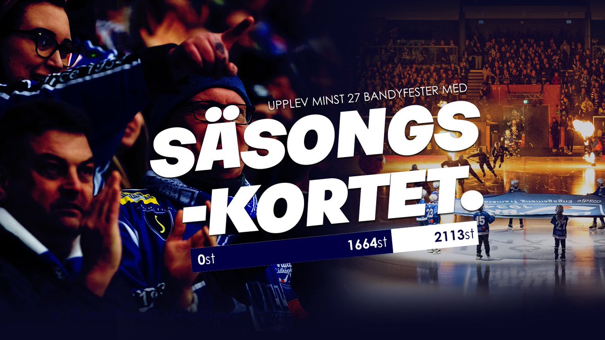 Med tre veckor kvar till #Elitserien så börjar vi närma oss 1700 säsongskort. Hjälp oss att bli fler! 💙

👉 vlbk.ebiljett.nu

#VLBK #Lidköping 
#svbandy