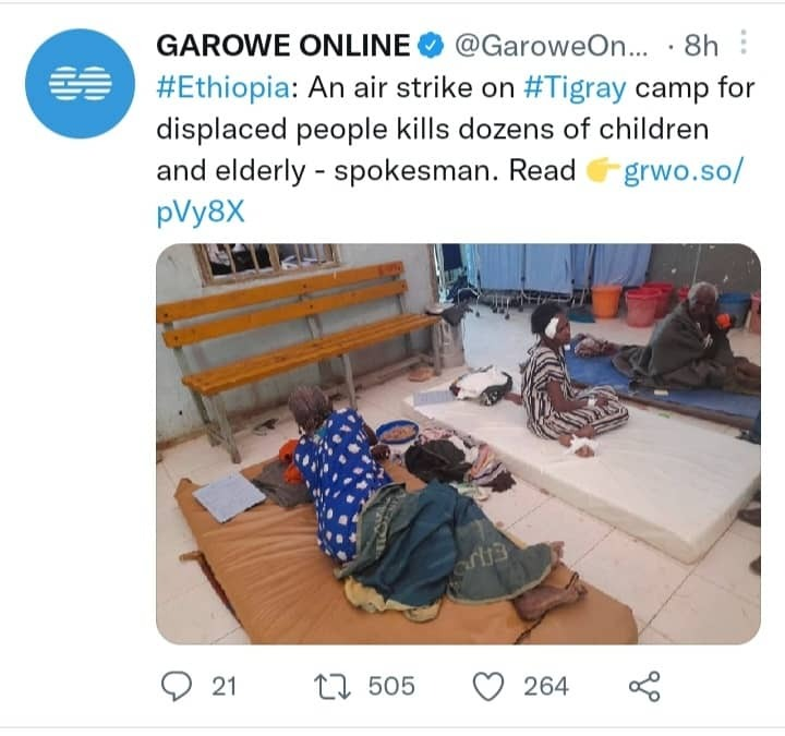 TewodrosAddiss's tweet photo. There are multiple reasons why Garawe online has been the tongue of TPLF in abroad, acting like genuine media while it is the most biased, #GaroweOnlineisTPLF #TPLFisTerroristGroup @MikeHammerUSA @Reuters @AFP @bpolitics @UN_HRC https://t.co/V9MxzBnAq8