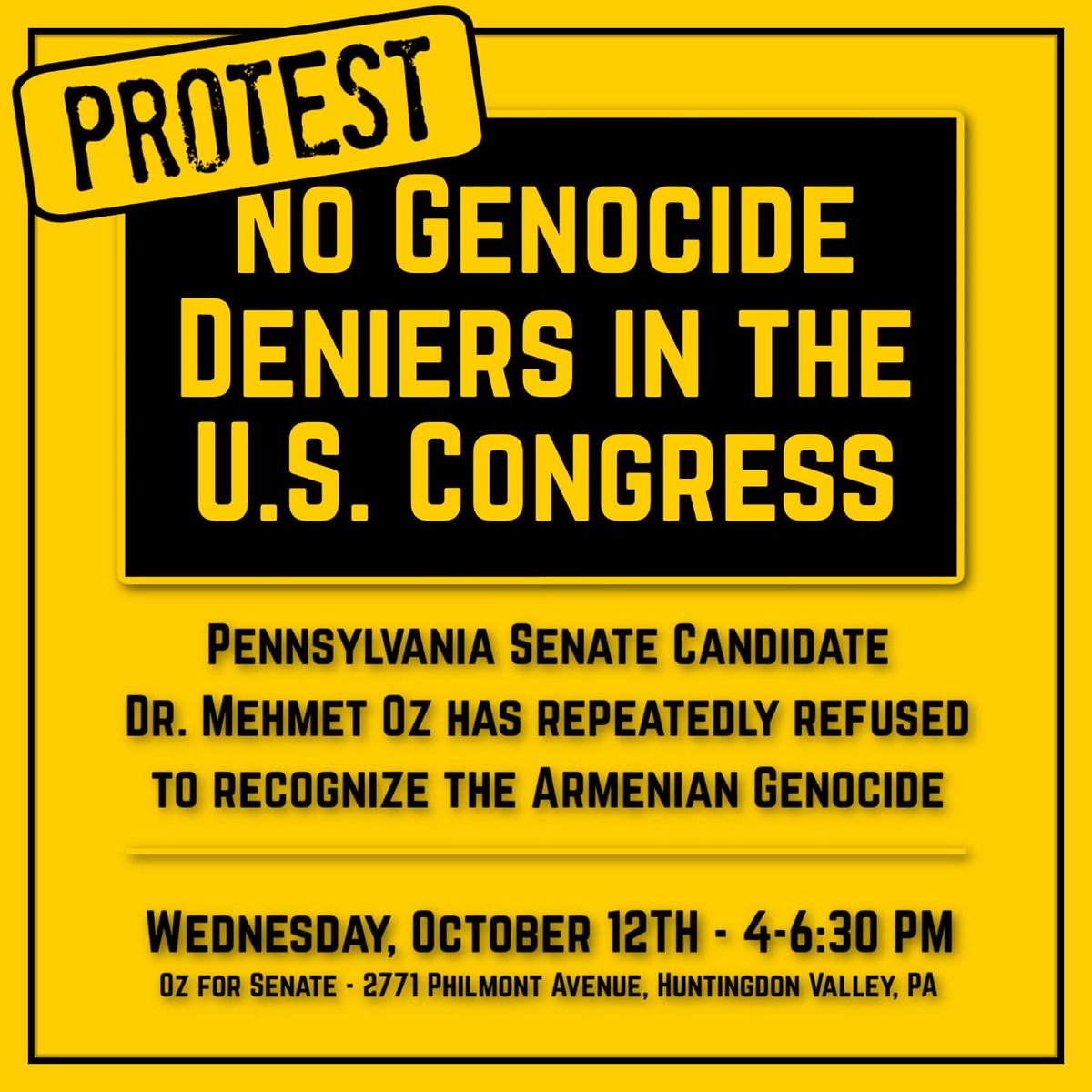 RabbiShmuley's tweet photo. The Armenian Genocide, which @dr_oz has refused to acknowledge amid 100 Senators voting for its recognition in 2019, is a catastrophic fact of history. From Wikipedia: “the war provided an opportunity to enact, in Talaat's words, the "definitive solution to the Armenian Question” https://t.co/PSLWwsZ65P