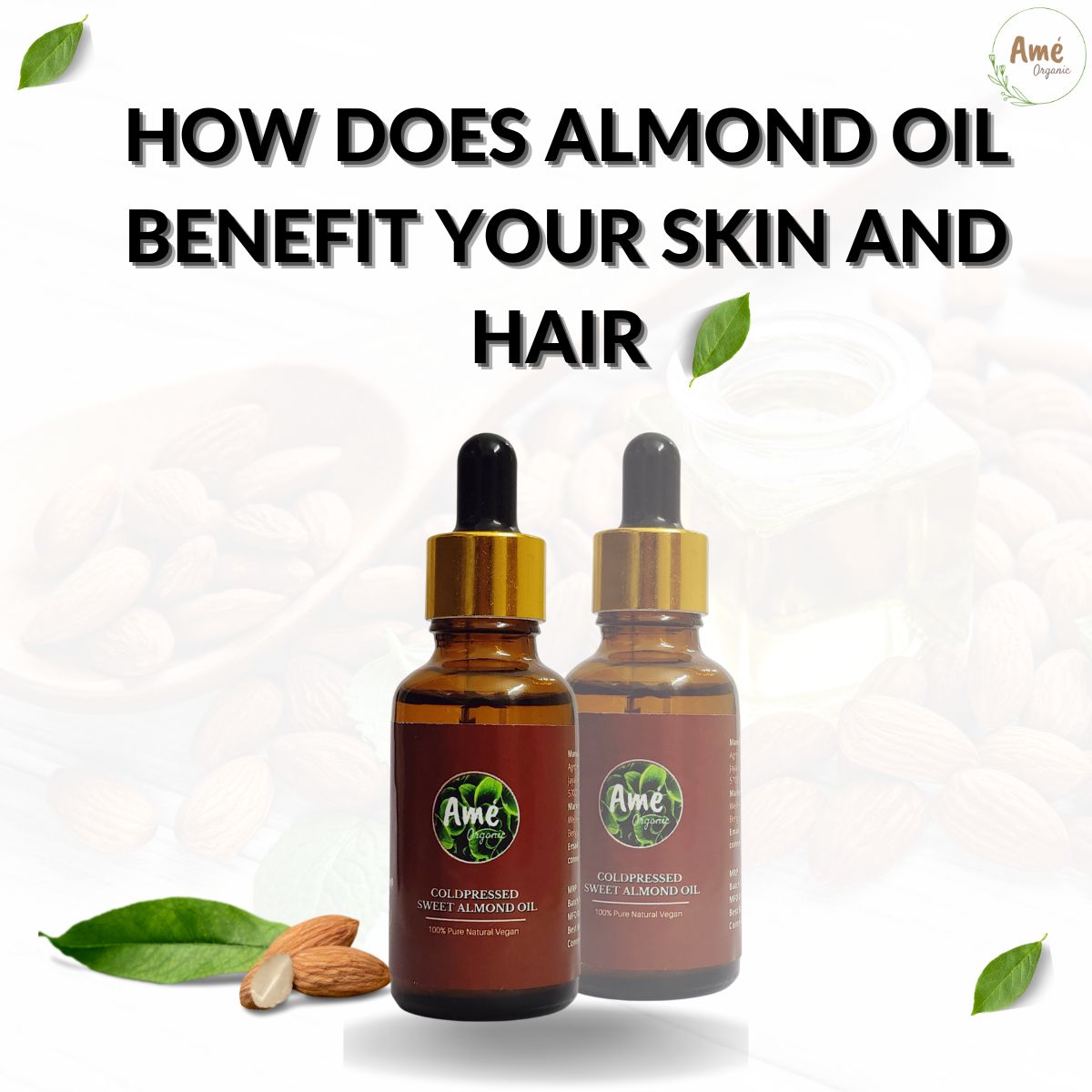 Almond oil offers several benefits, ranging from keeping your skin acne-free to healing severe skin conditions such as eczema and rosacea.