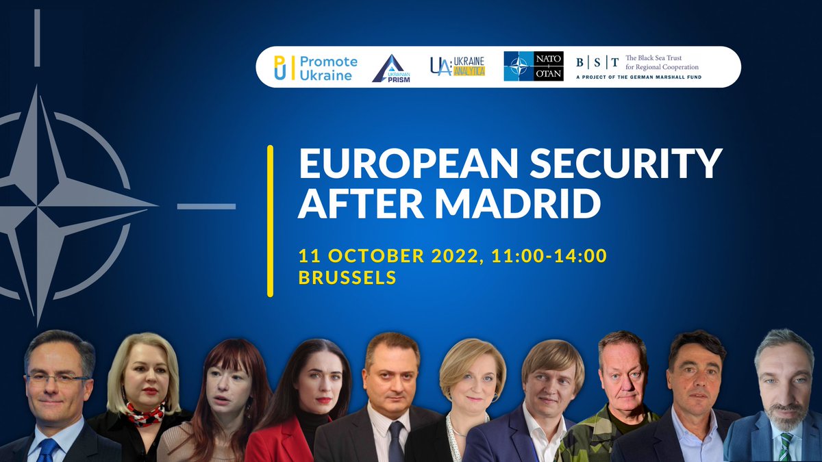 🔴 Join our FB event to follow the discussion on Europe's #security after #Madrid - #NATO & more 👉🏻 bit.ly/3T2o9F1 🗓 11.10 ⏰11AM-2PM @UA_Analytica @NATOinUkraine @UKRinNATO @NATO @TengizPkhaladze @AnnaFotyga_PE @benedettabertiw @kozljak_alija @BurchUniversity @HMaksak
