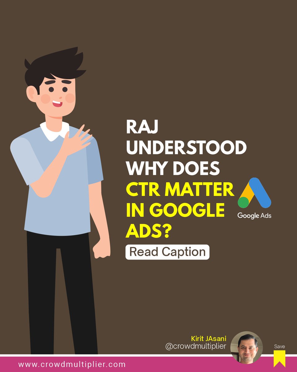 CrowdMultiplier's tweet photo. ⭐If you are investing in Google Ads, you must understand the importance of CTR

🚩n this post, I have discussed how CTR impacts the overall performance of Google Ads. Read More https://t.co/cHsmWHb8X8

#GoogleAdsTips #GoogleAdsStrategy #PPCMarketing #CrowdMultiplier #KiritJAsani https://t.co/8pAXL36Pdm