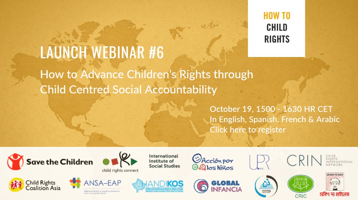 HowToChildRight's tweet photo. 📌Save the Date!
🗓️ 19 October 2022
⏱️3 - 4.30 pm CET
Join us in a discussion with experts and civil society practioners on How to Advance #ChildrensRights through Child-Centred Social Accountability.
Register here:🔗https://t.co/fRYjFKZMKb
#HowtoChildRights https://t.co/vRLqHYUEF7