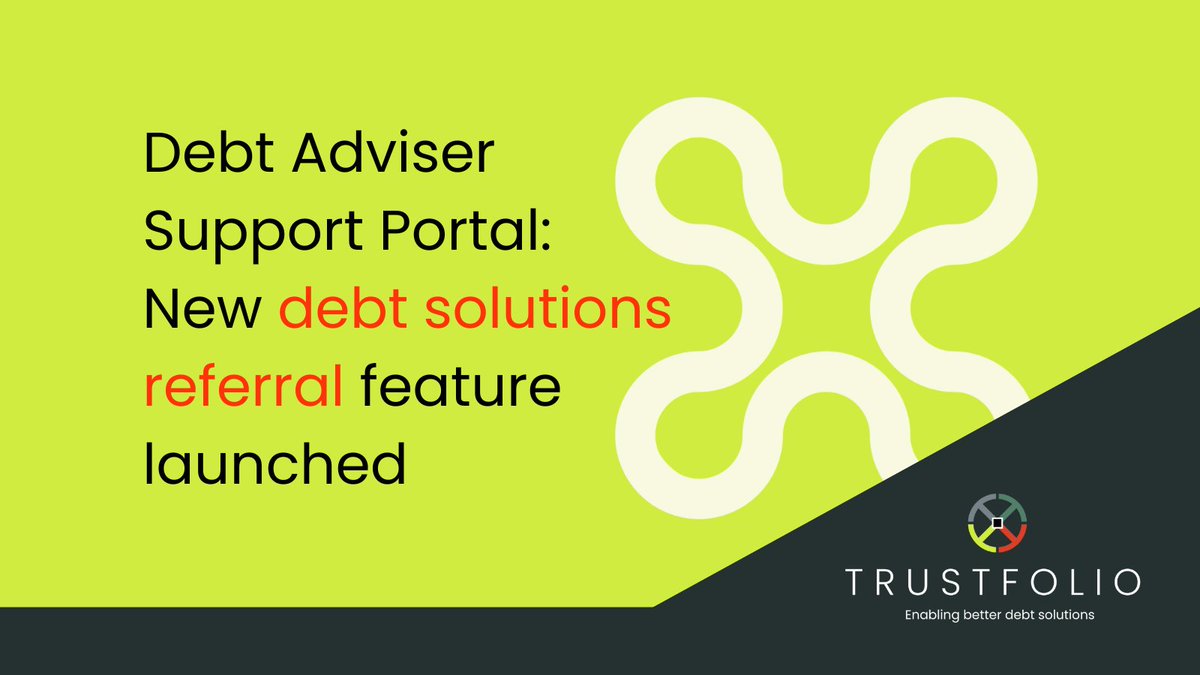 TrustfolioLtd's tweet photo. Trustfolio launches new feature for #DebtAdviser Support Portal users to refer suitable clients to Panel of #Insolvency Practitioners https://t.co/14tyy21IGy See it in action at today's @CMA_MoneyAdvice  #cmaconf2022  
@Debt_Advice_ROI https://t.co/mbv6GdtsKZ