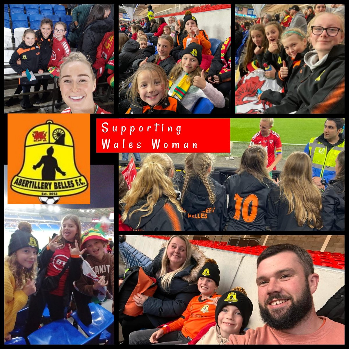 Great night down <a href="/CardiffCityStad/">Cardiff City Stadium</a> watching <a href="/FAW_Womens/">Wales Women's Team</a>
<a href="/Aber_BellesFC/">Abertillery Belles Football Club Mini & Juniors</a> had a blast

Well done on qualifying Wales.