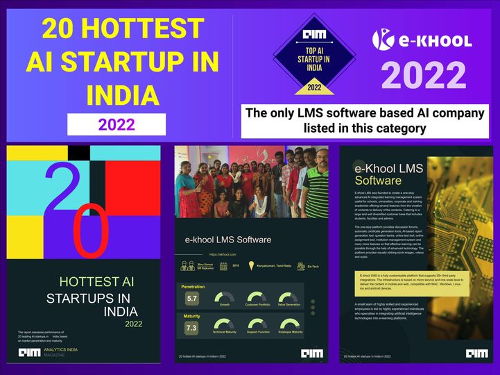 EkhoolLMS's tweet photo. 20 hottest AI based LMS brand startup in India - #ekhool
https://t.co/KZQAhZm6yl
#education
#lms #SaaS Happy Dussehra ๐ Nobel #AK62 #RRRForOscars #GodFather Cholas #Thalapathy67 #SanjuSamson #Rolex #KamalHaasan
@educationweek @USNewsEducation @studyiq @StudyInIndiaGov @GGSInd https://t.co/zPtD2JqzPP