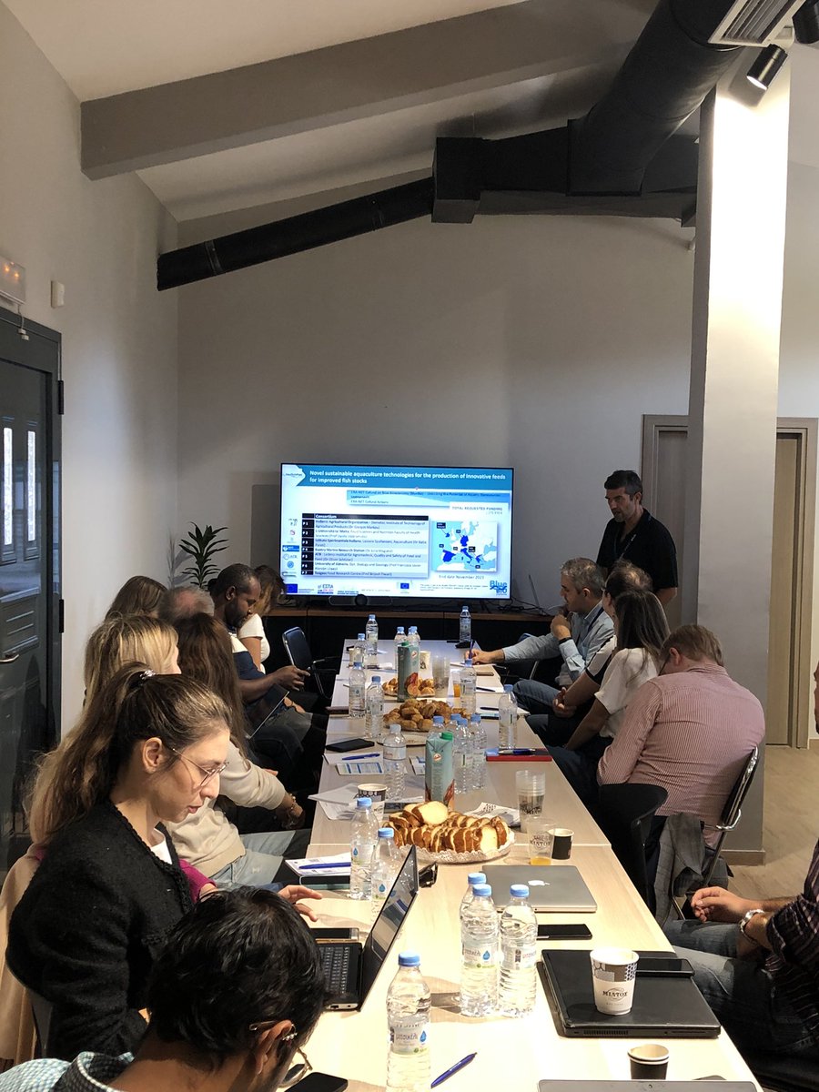 Dr. George Markou from <a href="/grafeiotypouelg/">ΕΛΓΟ ΔΗΜΗΤΡΑ</a>  is introducing the work that is implemented in the #Aquatech4Feed project funded by <a href="/BlueBioCOFUND/">BlueBio COFUND</a> 

<a href="/CERTHellas/">ΕΚΕΤΑ-CERTH</a> <a href="/KU_Leuven/">KU Leuven</a> <a href="/MatisIceland/">Matís</a> <a href="/UMmalta/">University of Malta</a> <a href="/DTUtweet/">DTU</a> <a href="/ecoresourcesGR/">ecoresources</a> #BlueBioChain