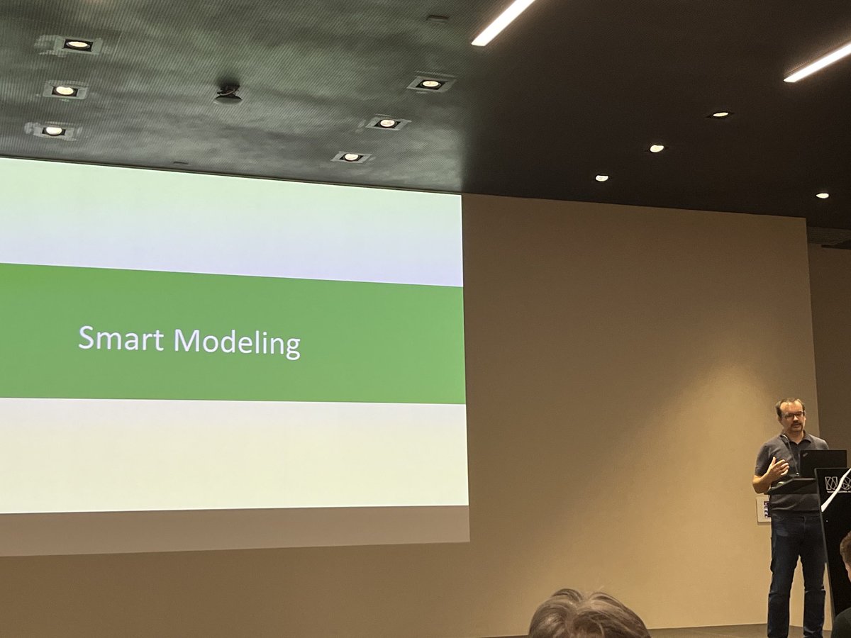 BorkDominik's tweet photo. Final Keynote ⁦@edocconference⁩!
⁦@JordiCabot⁩ elaborating on example cases on smart modeling for smart software. Excellent food for thought for the weekend #EDOC2022 https://t.co/7htreRubjp