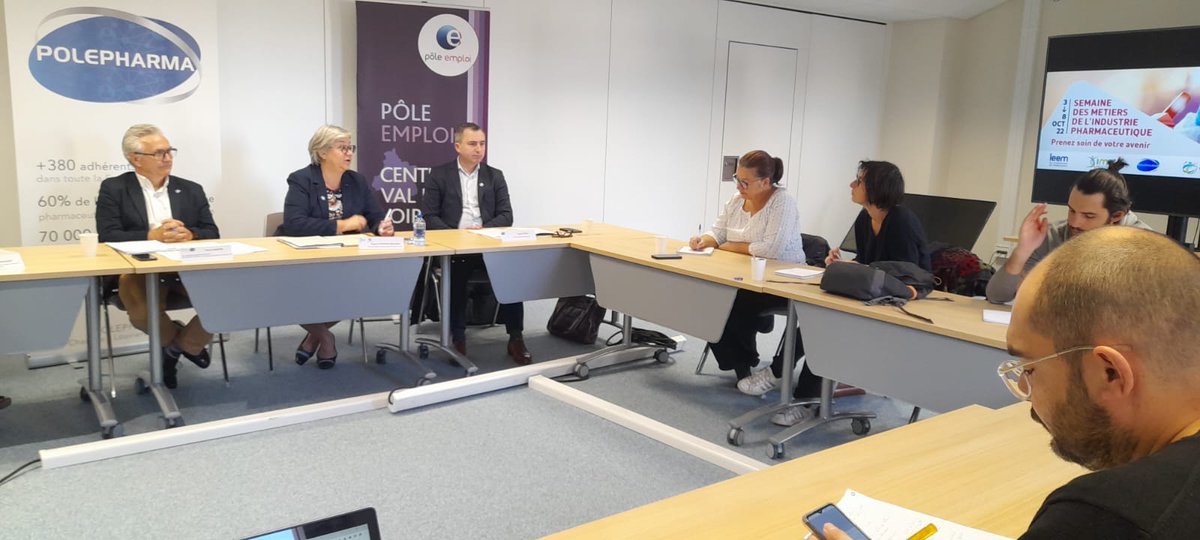 J'ai plaisir à recevoir ce matin pour une conférence de presse, les acteurs de l'#industrie #pharmaceutique, <a href="/Polepharma/">Polepharma</a> et le groupe IMT, pour une présentation de la filière et de ses opportunités d'#emploi et de #formation en région #CentreValdeLoire